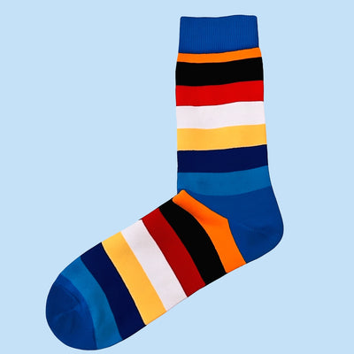 Bassin and Brown Aldway Blue Multi-Coloured Men’s Striped Socks