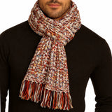Bassin and Brown Aurelia Chunky Acylica Fringed Scarf  - Multi Coloured