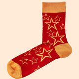 Bassin And Brown Bamboo Socks Three Pack- Starflash Designs and Multi Colours