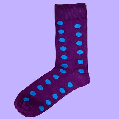 Bassin And Brown Spotted Bamboo Socks Three Pack- Purple, Green and Blue