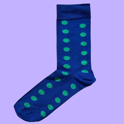 Bassin And Brown Spotted Bamboo Socks Three Pack- Purple, Green and Blue