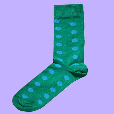 Bassin And Brown Spotted Bamboo Socks Three Pack- Purple, Green and Blue
