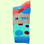 Bassin And Brown Three Pairs of Bamboo Socks Pack - Geometric Shapes and Multi Colours