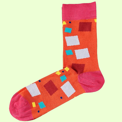 Bassin And Brown Three Pairs of Bamboo Socks Pack - Geometric Shapes and Multi Colours