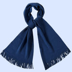 Bassin and Brown Bedser Plain Wool Scarf - Royal Blue