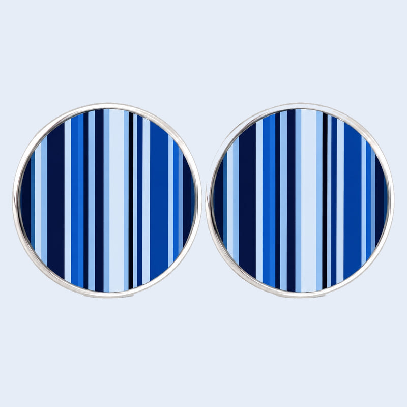 Bassin and Brown Blue Multi Stripe Cufflinks