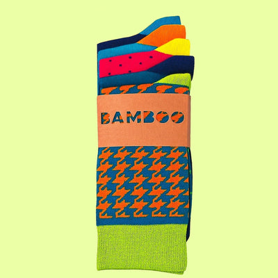Bassin and Brown Farina 5-Pack Bamboo Socks – Assorted Multi Coloured Designs