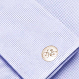 Bassin and Brown White and Brown Vintage Bicycle Cufflinks