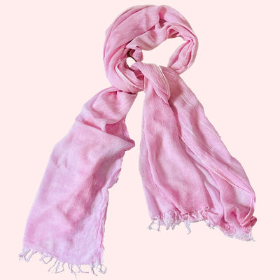 Bassin and Brown Chappel Plain Modal Unisex Scarf - Pink