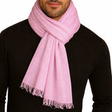 Bassin and Brown Chappel Plain Modal Unisex Scarf - Pink