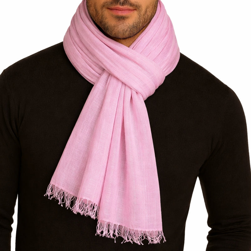 Bassin and Brown Chappel Plain Modal Unisex Scarf - Pink