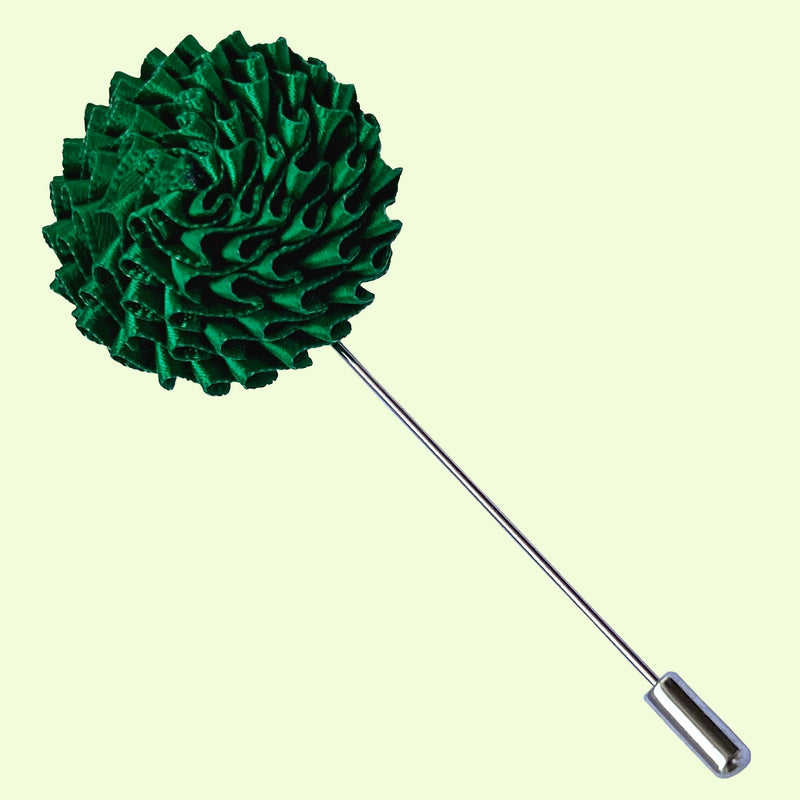 Bassin And Brown Green Chrysanthemum Flower Jacket Lapel Pin