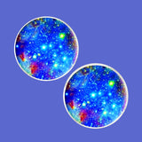 Bassin and Brown Cosmic Space Nebula Cufflinks – Blue and White