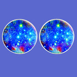 Bassin and Brown Cosmic Space Nebula Cufflinks – Blue and White