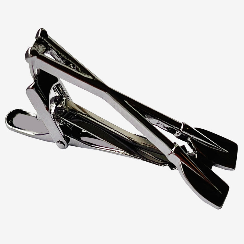 Bassin And Brown Crossed Oars Tie Bar - Gunmetal Black