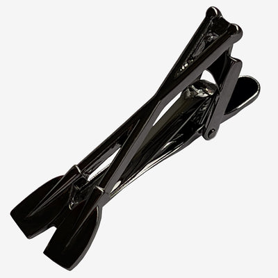 Bassin And Brown Crossed Oars Tie Bar - Gunmetal Black