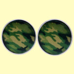 Bassin and Brown Camouflage Cufflinks - Green/Beige