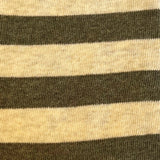 Bassin and Brown Cubillas Hooped Stripe Socks - Khaki Green and Marbled White