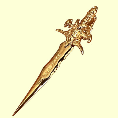Bassin and Brown Gold Medieval Sword Tie Bar