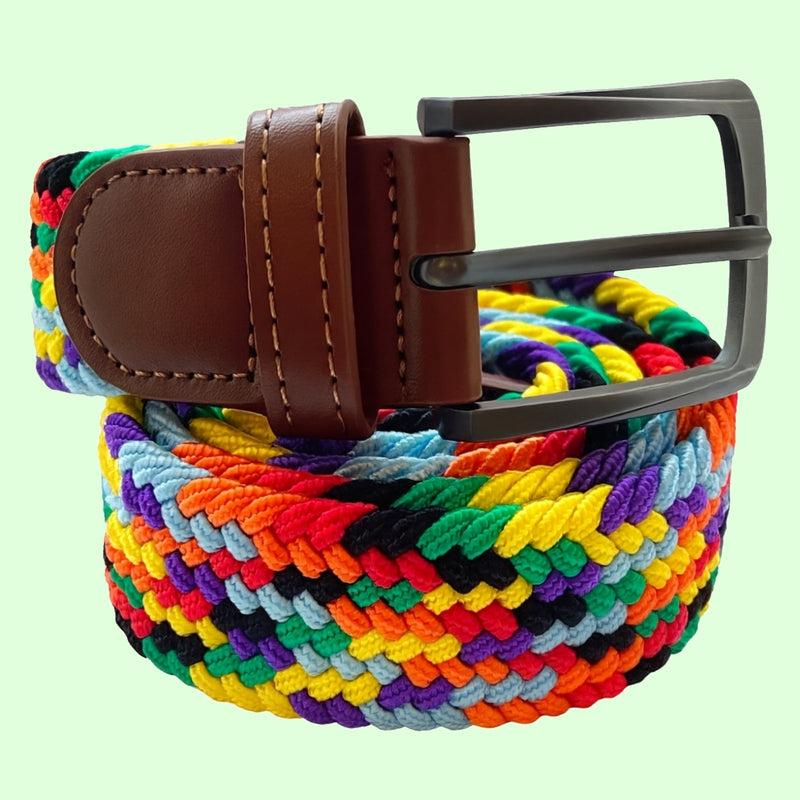 Bassin and Brown Felix Multi-Coloured Woven Elasticated Belt