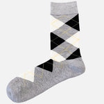 Bassin and Brown Kynaston Argyle Socks - Grey, Black and White