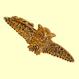 Bassin and Brown Gold Owl Tie Bar