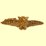 Bassin and Brown Gold Owl Tie Bar