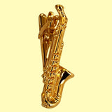 Bassin and Brown Gold Saxophone Tie Bar
