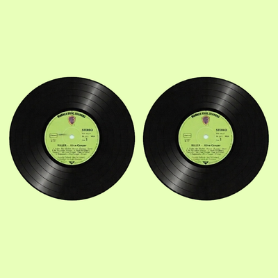 Bassin and Brown Black and Green Vinyl Record Cufflinks
