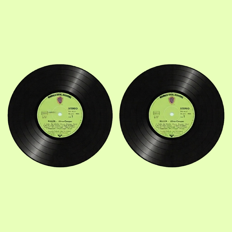 Bassin and Brown Black and Green Vinyl Record Cufflinks