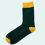Bassin and Brown Men’s 3-Pack Bamboo Socks with Contrasting Heels & Toes – Bottle Green, Navy & Smoke Grey