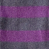 Bassin and Brown Hooped Stripe Cotton Socks - Purple and Grey