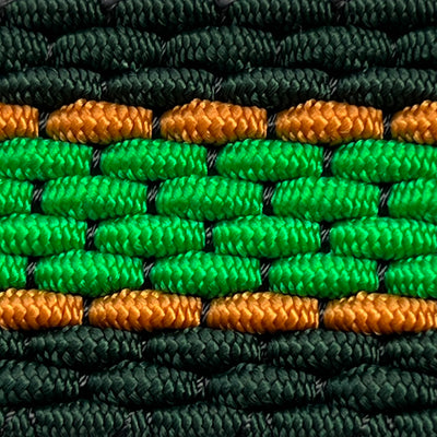 Bassin And Brown Horizontal Stripe Woven Elasticated Belt - Green, Orange and Bottle Green
