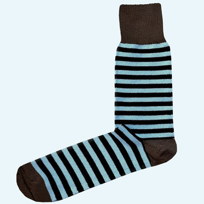 Bassin and Brown Chanler Medium Stripe - Brown and Blue