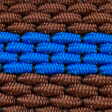 Bassin And Brown Horizontal Stripe Woven Elasticated Belt - Brown and Electric Blue