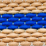 Bassin And Brown Horizontal Stripe Woven Elasticated Belt - Beige And Electric Blue