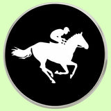 Bassin & Brown Horse Racing Cufflinks in Black and White