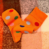 Bassin and Brown Vernon Multi Coloured Spotted Socks - Orange