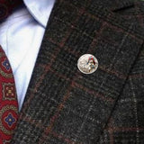 Bassin and Brown Knights Templar Lapel Pin - Grey, Blue and Red