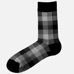 Bassin and Brown Lachlan Multi Colour Check Socks – Black, Charcoal and Grey