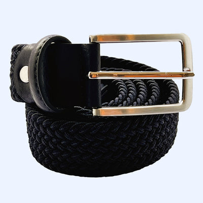 Bassin and Brown Gartan Plain Navy Blue Woven Belt