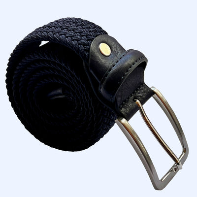 Bassin and Brown Gartan Plain Navy Blue Woven Belt
