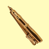 Bassin and Brown Fountain Pen Tie Bar - Gold