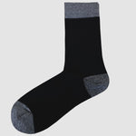 Bassin and Brown Whitby Plain Heel and Toe Socks - Black with Charcoal Grey