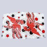 Bassin and Brown Red Phoenix and Dragon Batik Art Bi-Fold Wallet