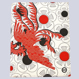 Bassin and Brown Red Phoenix and Dragon Batik Art Bi-Fold Wallet