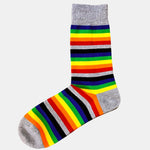 Bassin and Brown Politt Multi Coloured Hooped Striped Socks
