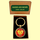 Bassin and Brown  SPQR - The Senate and People of Rome Keyring - Wine and Gold