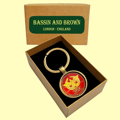 Bassin and Brown  SPQR - The Senate and People of Rome Keyring - Wine and Gold