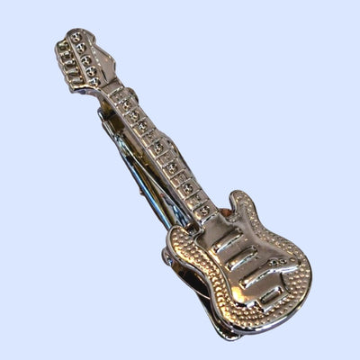 Bassin and Brown Silver Guitar Tie Bar